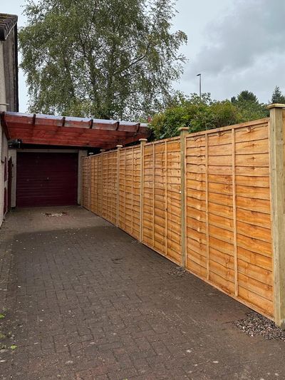 After: Driveway fencing installation, Dundee