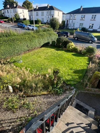 Before: Front garden with steps and aggregate finishing, West End, Dundee