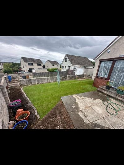 After: Front garden turfing, Dundee