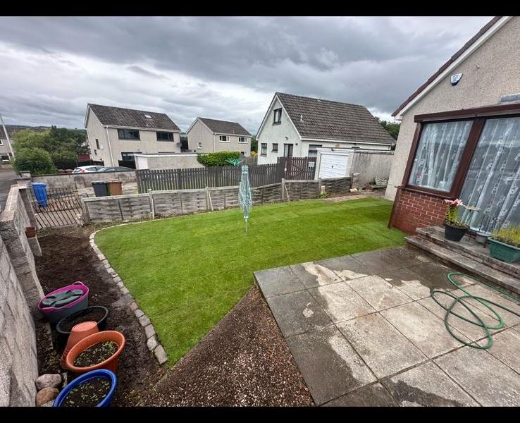 Front Garden Turfing by Ardilla Landscapes in Dundee