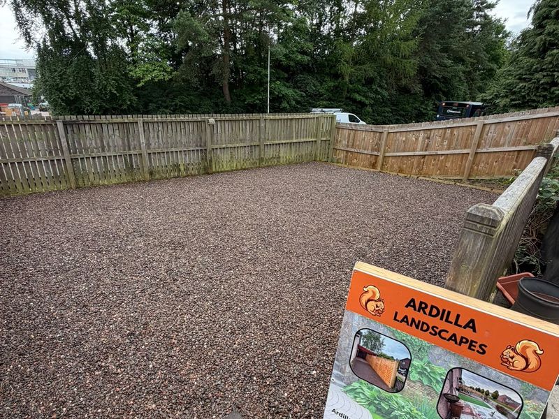 Rear Garden Gravel Transformation by Ardilla Landscapes in Dundee